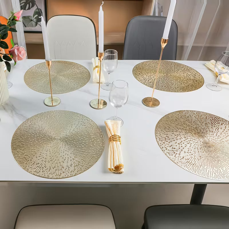 4pcs Round Decorative Charger Plates