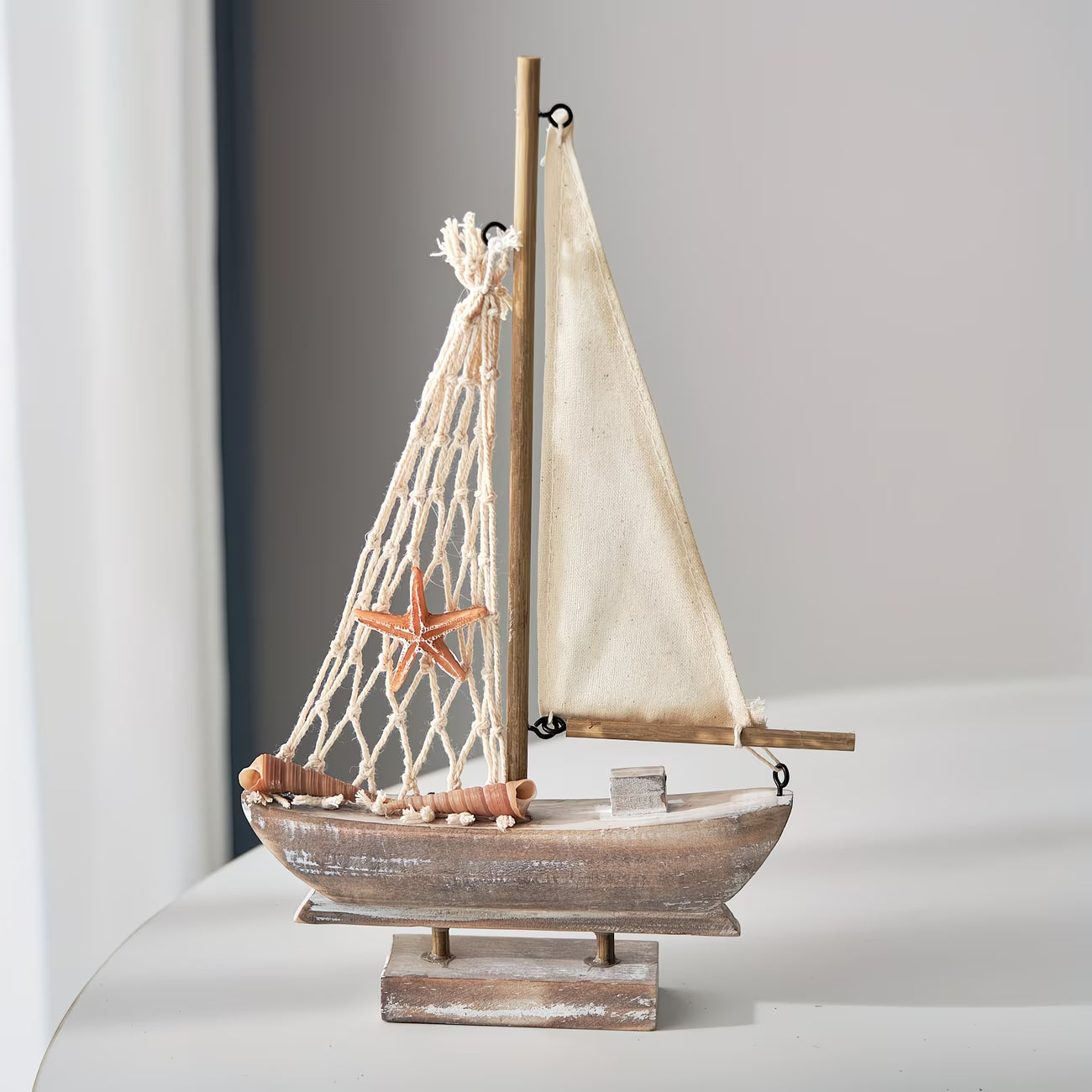 Mediterranean Fishing Boat Wooden Decor