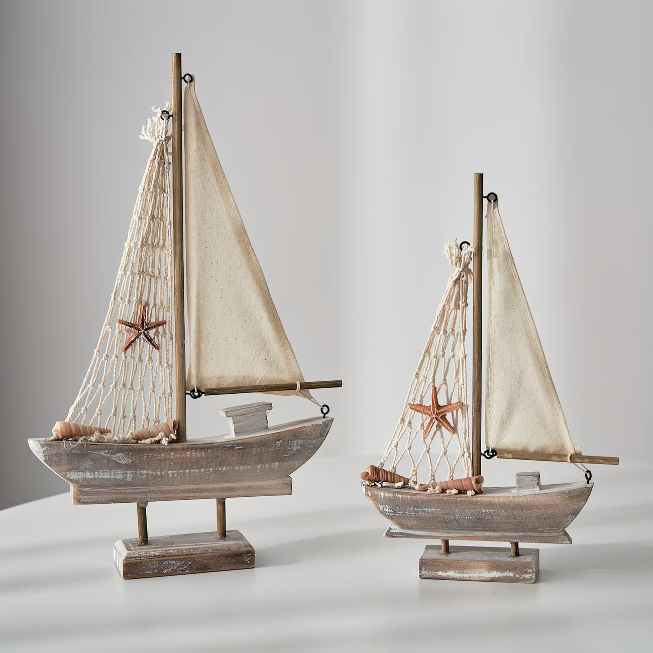 Mediterranean Fishing Boat Wooden Decor
