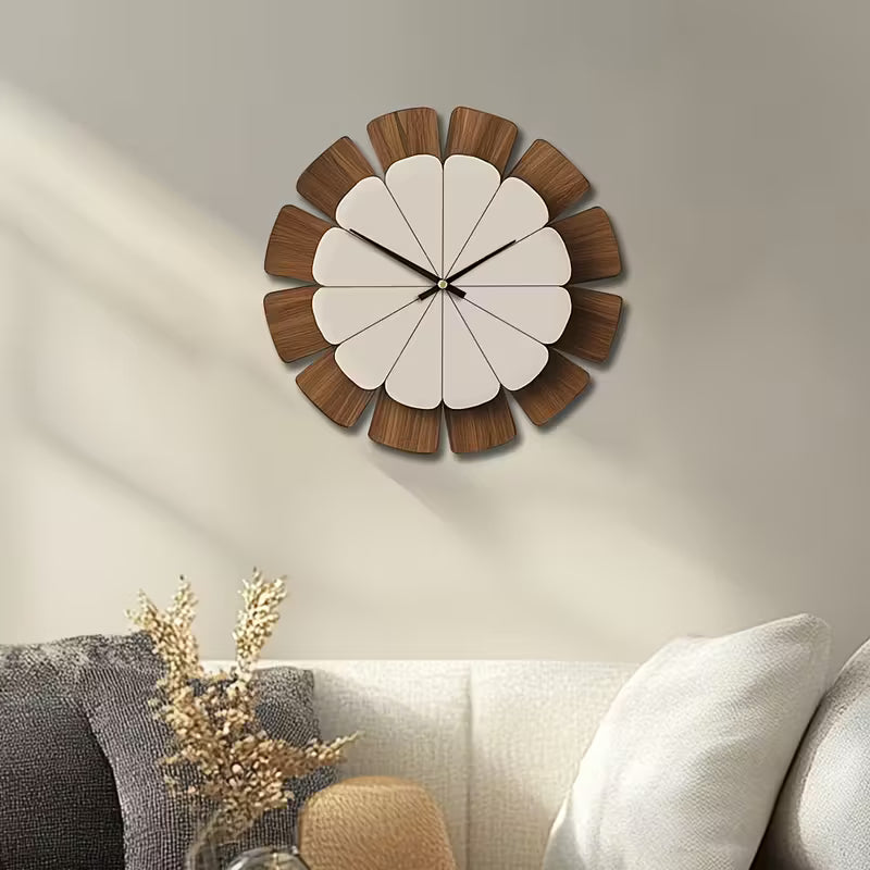 Silent Wooden Wall Clock