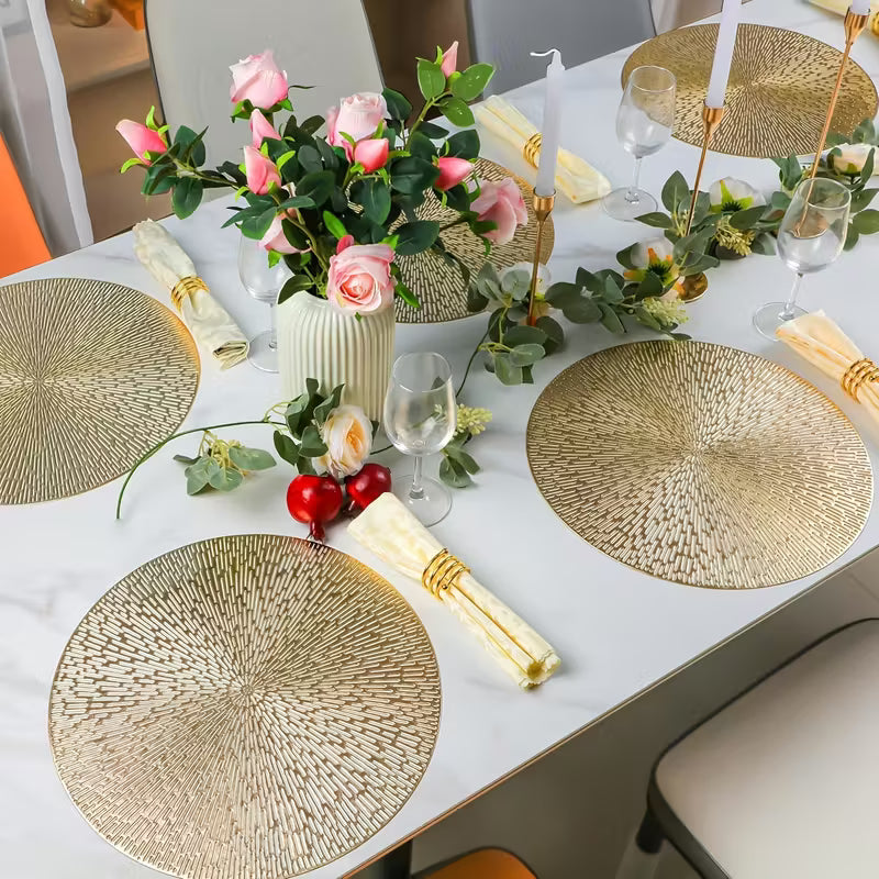 4pcs Round Decorative Charger Plates