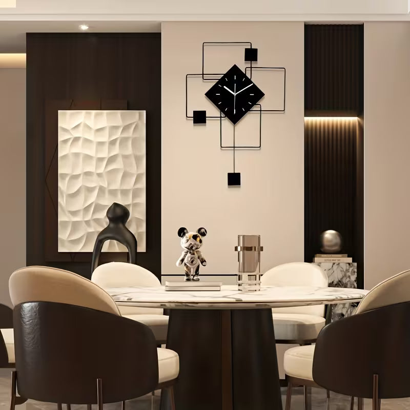 Modern Silent Metal Wall Clock