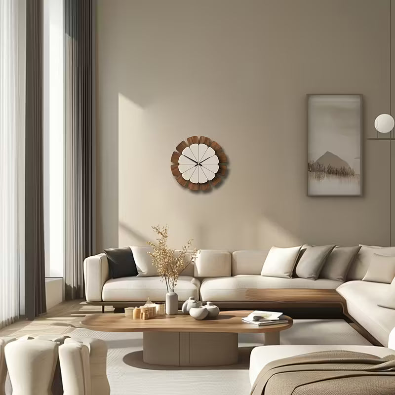 Silent Wooden Wall Clock