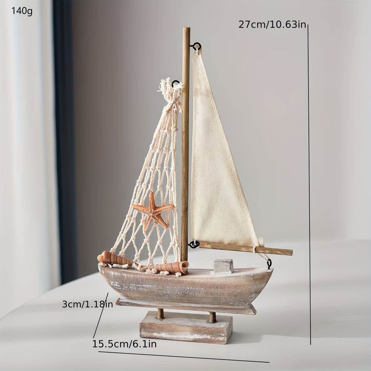 Mediterranean Fishing Boat Wooden Decor
