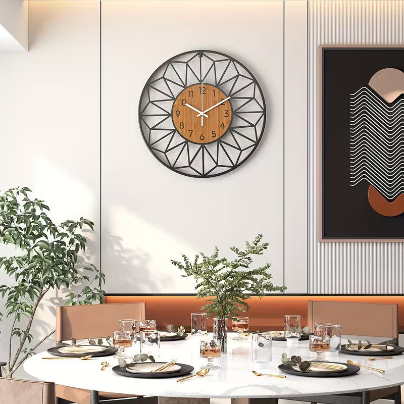 Modern Silent Metal Wall Clock